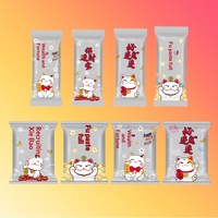 Nouveau sac en papier composite gaufré motif chat porte-bonheur pour bonbons, nougat, caramel, flocon de neige, machine à sceller à chaud