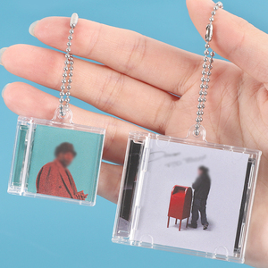 SUNSHING Personalized Mini PVC Album Case DIY Vinyl Record Box Photo Printing Music Keychain NFC <b>CD</b> Jewel Case with Chip - Product Image 4