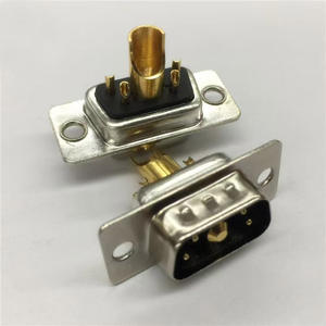 Conector D-SUB de 3W3 Tipo Copa con Pin Recto Dorado Hembra, Tipo Soldadura, para Cable de Alta Corriente, Fabricado en China - Product Image 2