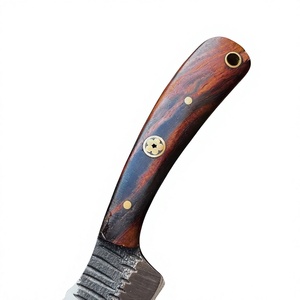 Couteau à Décortiquer Industriel Fait Main UMAR FAROOQ en Acier Carbone avec Manche en Bois, Couteau de Camping OEM |   Lame fixe - Product Image 4