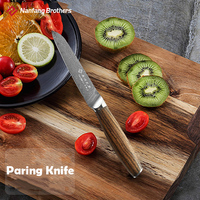 Nouveau produit Vg-10 couteau d'office de cuisine durable en acier au carbone damas avec manche en palissandre doré, élégant et noble