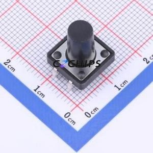 TSF001A14526A Tactile Switch DIP-4P,12x12mm Switch Round Button 2.6N Through Hole 12mm - Product Image 1