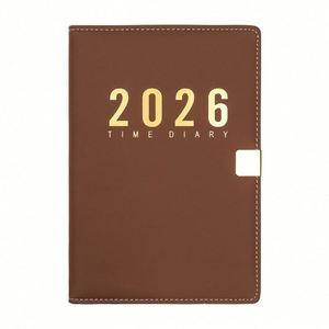 Personalized <b>A5</b> Size Dated Daily Weekly Monthly Leather Cover Hardcover Custom Logo Sewing Bound Planners <b>Diary</b> Notebooks 184 - Product Image 2