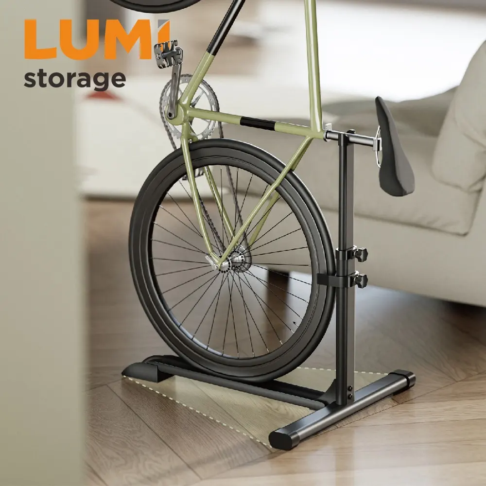 LBS-05 berdiri bebas sepeda vertikal berdiri rak berdiri tegak sepeda lantai berdiri untuk penyimpanan sepeda dalam ruangan garasi