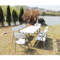 Table en plastique pliable de haute qualité bon marché tables pliantes rectangulaires blanches de 6 pieds pour mariage