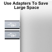 Adaptateur USB C vers USB C ULT-unite prêt à être expédié, type CM/CF, prend en charge USB PD3.1 48V 5A 40Gbps USB4