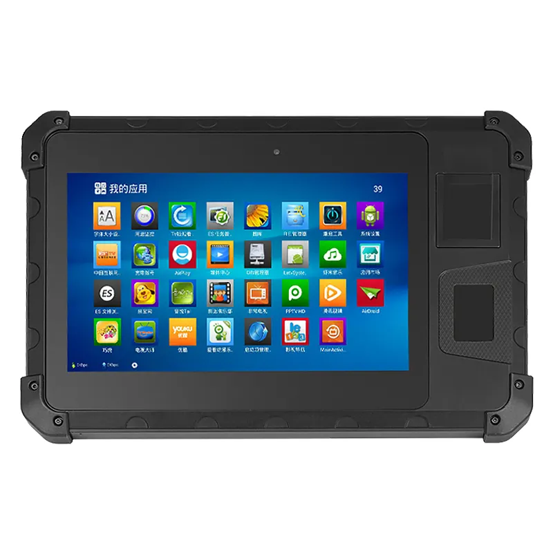 Qunsuo Tablet Android IP67, Tablet PC Industri tahan air 8 inci semua dalam satu dengan NFC pemindai kode batang pembaca sidik jari