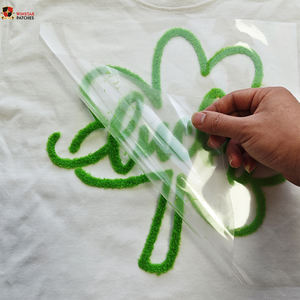 特注Dtfセントパトリックラッキーフォーリーフクローバー大型シェニールふわふわぬいぐるみ熱伝達鉄のパッチ服パーカー用 - Product Image 4