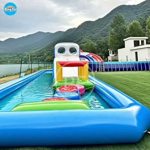 Carrera de obstáculos inflable al aire libre <span class=keywords><strong>Casa</strong></span> de rebote comercial gigante inflable Túnel de carrera de obstáculos inflable <span class=keywords><strong>con</strong></span> <span class=keywords><strong>piscina</strong></span> grande - Product Image 2