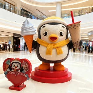 งานประติมากรรมเรซิ่นรูปเป็ดสั่งทำพิเศษ CS239 สำหรับตกแต่งห้างสรรพสินค้า สนามเด็กเล่น พื้นที่อยู่อาศัย จัดสวน และการตลาดงานอีเว้นท์ - Product Image 4