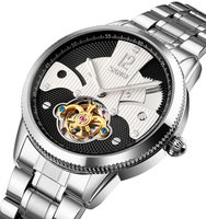 Skmei — montre automatique mécanique de luxe pour hommes, accessoire classique, minimaliste, 9205