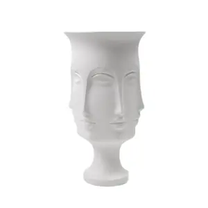 客厅装饰抽象人脸设计瓷器桌面花瓶