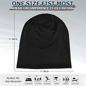 Logo personnalisé en gros longue tresse surdimensionné mince coton tête de mort casquette <span class=keywords><strong>chimio</strong></span> casquette <span class=keywords><strong>nuit</strong></span> dormir chapeaux en gros pour toutes les saisons - Product Image 3
