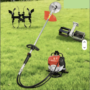 Débroussailleuse thermique 2 temps à longue perche avec tête de coupe métallique à 3 lames pour l'agriculture – Vente en gros - Product Image 5