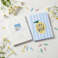 Ensemble de faux livres pliables en carton rigide rayé bleu, ornements creux pour l'affichage en boutique, à domicile ou à l'hôtel
