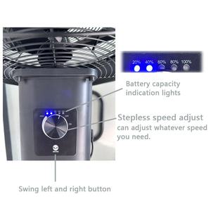 Bonitaire nouveau Design ventilateur de sol rechargeable sans fil ventilateur d'oscillation sans fil 15600mAh grande capacité longue durée de vie - Product Image 6