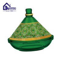 Vente en gros d'usine de nouveau verre de conservation des aliments grand mini verre marocain style arabe bol de dates de tajine style arabe personnalisé dates