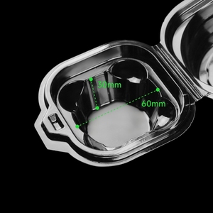 <span class=keywords><strong>Clamshell</strong></span> Desechable Plástico transparente 1PC Cupcake Hold Caja de embalaje Contenedor de alimentos - Product Image 6
