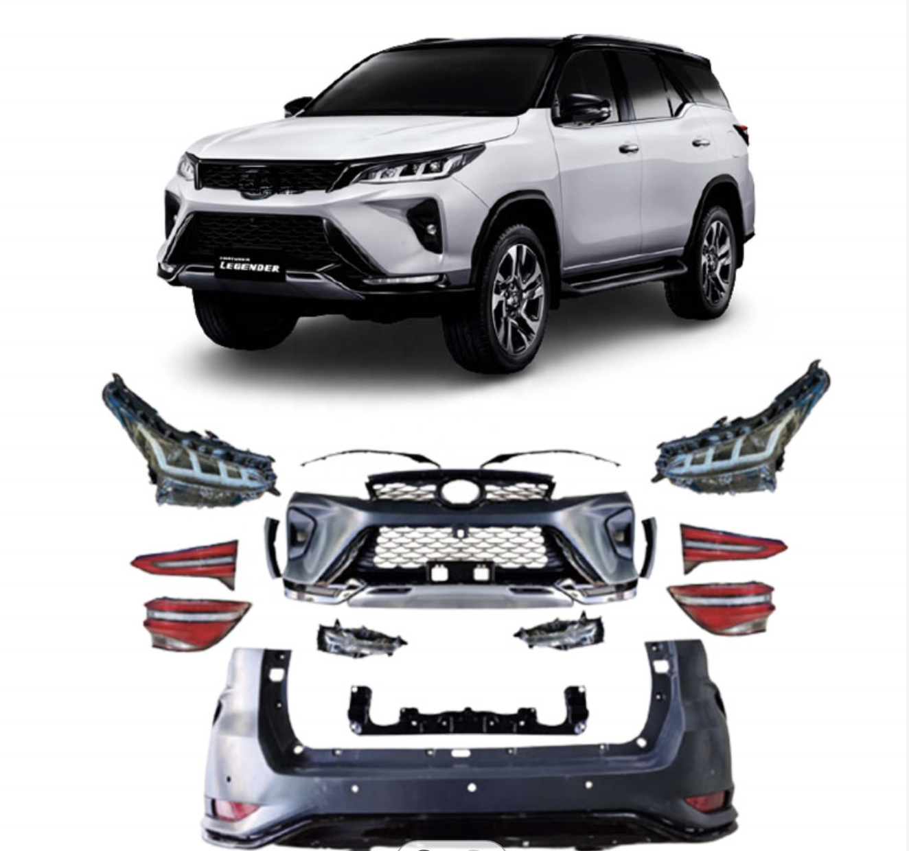 JD AUTO fortuner комплект для ремонта грузов, комплект для модернизации грузоподъемности для fortuner 2016, обновление до legender 2021 2022