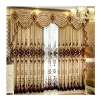 Luxury Chenille Fabric Curtain with Bead