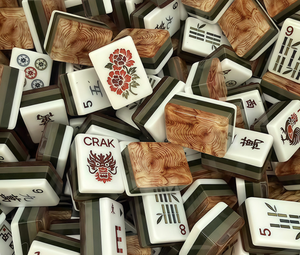 Mahjong américain de haute qualité à 4 joueurs, motif arbre, 4 couches, imprimé en blocs de couleur, tuiles en acrylique - Product Image 2
