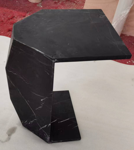 Thiết kế hiện đại màu đen trắng phòng khách Bàn cà phê đá hình cầu bóng bảng cơ sở Đá Cẩm Thạch Bàn cà phê - Product Image 6