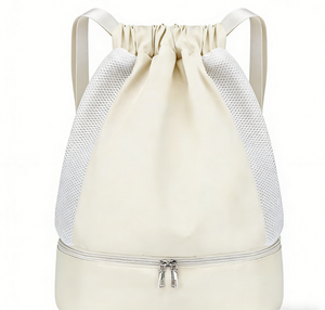 กระเป๋าเป้สะพายหลังแบบมีเชือกผูกไนลอน OEM พร้อมช่องซิป ซับในโพลีเอสเตอร์กันน้ำ-กระเป๋ากีฬากลางแจ้งแบบลำลอง - Product Image 3