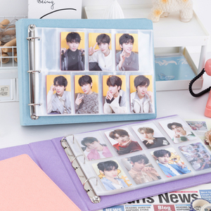 Album photo Kpop en cuir PU avec 7 à 8 pochettes, reliure à 3 anneaux A5, couverture scintillante, pour cartes photo, cartes postales et collection de photos - Product Image 2
