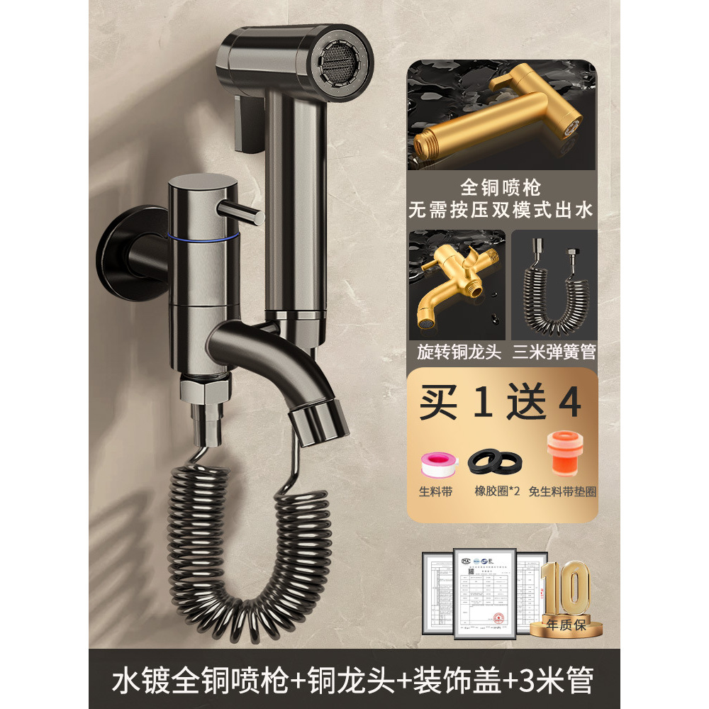 Gunpowder spray gun with rotating nozzle, 3-meter brass 2-speed spray gun