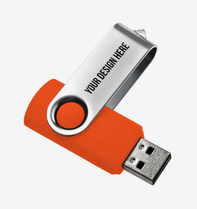แฟลชไดรฟ์ USB สีส้มแบบหมุนได้ ความจุ <span class=keywords><strong>8GB</strong></span> รับทำโลโก้ OEM จำ<span class=keywords><strong>น</strong></span>วนมาก สำหรับของขวัญส่งเสริมการขายและของที่ระลึกสำหรับองค์กร - Product Image 1