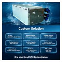 Refroidisseur marin à fréquence variable Chlee 60000 72000 BTU avec compresseur à courant continu sans balais à inversion, économe en énergie, refroidissement modulaire pour bateau