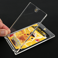 Vente en gros de boîtes de protection pour cartes à collectionner 35PT, protection UV, boîte rigide en plastique, porte-cartes magnétique à une touche pour jeu de cartes à collectionner