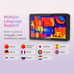 <span class=keywords><strong>FEELWORLD</strong></span> <span class=keywords><strong>F5</strong></span> <span class=keywords><strong>Pro</strong></span> <span class=keywords><strong>V4</strong></span> 3D LUT กล้องวิดีโอแบบพกพาจอภาพภายนอก HDMI หน้าจอสัมผัสขนาดเล็ก DSLR จอภาพภาคสนาม - Product Image 5