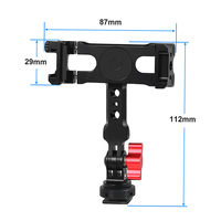 Support magnétique CNC pour téléphone portable avec pince pour rail NATO, adaptateur de fixation à griffe froide à vis 1/4 pour iPhone et Android (pour la photographie)