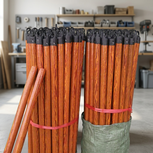 Vietnam Eucalyptus Wooden Broom Handles with PVC Coated Bristles 2 in 1 Eco-Friendly Durable Cleaning <b>Tool</b> - Product Image 2