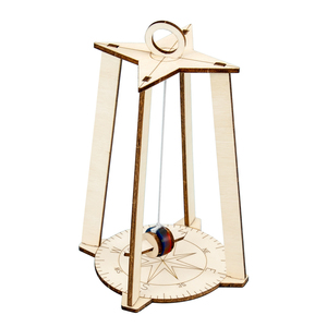 Kit de Navigation Magnétique en Contreplaqué Naturel, Modèle de Physique Montessori pour Activités de <span class=keywords><strong>Construction</strong></span>, Boîte de Découverte Robuste avec Indicateur de Direction - Product Image 1