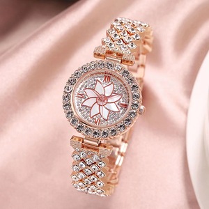 Reloj de Pulsera de Cuarzo de Lujo para Mujer con Diseño de Flor Geométrica y Diamantes, Correa con Incrustaciones de Piedras, Estilo Fashion <span class=keywords><strong>Ice</strong></span> Out - Product Image 3