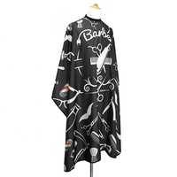 FYD NOUVELLE robe de coiffeur professionnel logo personnalisé imperméable à l'eau noir hommes coupe de cheveux en gros cape de salon