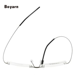 Очки для чтения bofyare, квадратные очки без оправы, титановая оптическая оправа, очки для чтения с синим светом, оптовая продажа с фабрики - Product Image 3