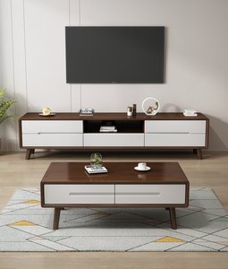 High Quality Solid Wood <b>Side</b> Cabinet with <b>Drawers</b>, Living Room Bedroom Storage Accent Cabinet - Product Image 3