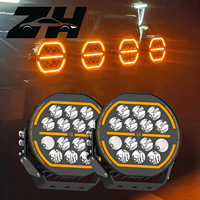 Nouveau projecteur rond de 7 pouces à lumière continue avec effet stroboscopique pour camions, fourgonnettes, véhicules tout-terrain, phare de voiture LED DRL