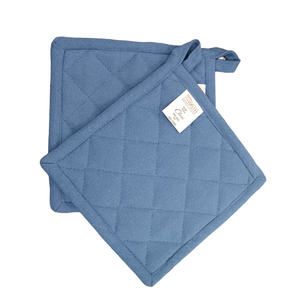 CHOU LINE - PAIRE DE PROTECTEURS DE POULTREYS EN COTON MATELASSÉ 18X18 CM AVIO - Product Image 1