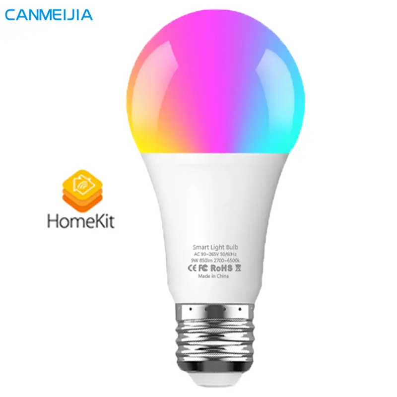 고품질 원격 제어 블루투스 5W E27 앱 Homekit 에너지 절약 홈 램프 Led RGB 전구/스마트 전구 와이파이/스마트 전구