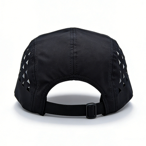 Unisex 5 Panel Camp Cap, Colorful Print Streetwear Hat, Breathable Laser Perforated Outdoor Running Cap for Camping Hiking - Product Image 5