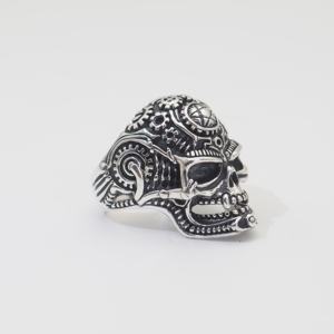 Unique Revenge Jewelry Collection 925 Silver Punk Men Ring Skull - Product Image 3