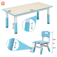 Table et chaise réglables en hauteur pour enfants, idéales pour la garderie et la maternelle - Vente chaude