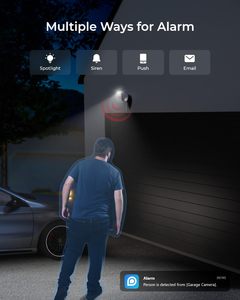 2K không dây thông minh Wifi ip camera an ninh ngoài trời tầm nhìn ban đêm với phát hiện màu sắc cho người/xe/động vật 2.4/5Ghz CMOS NVR - Product Image 2