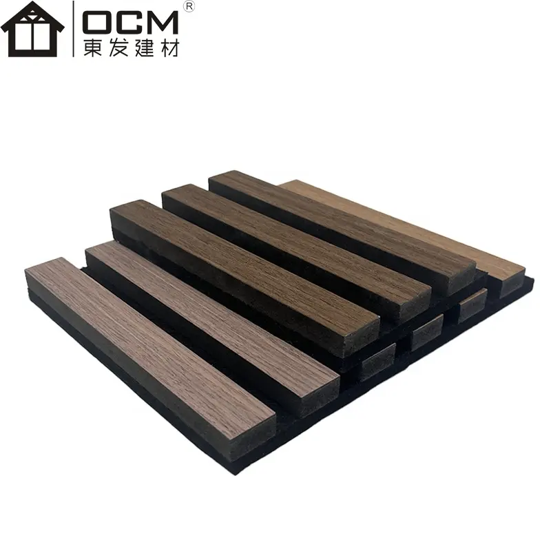 Placa acústica de madeira com absorção de som para painel de parede de madeira acústica