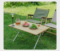 Table pliante portable en bambou, table de pique-nique pour le camping en plein air, table à café pour la maison, idéale pour les voyages en voiture et les loisirs