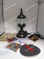 Nouveauté Kit de lampe en mosaïque turque en verre fait à la main bricolage lampe de table en mosaïque Kit d'artisanat à la maison